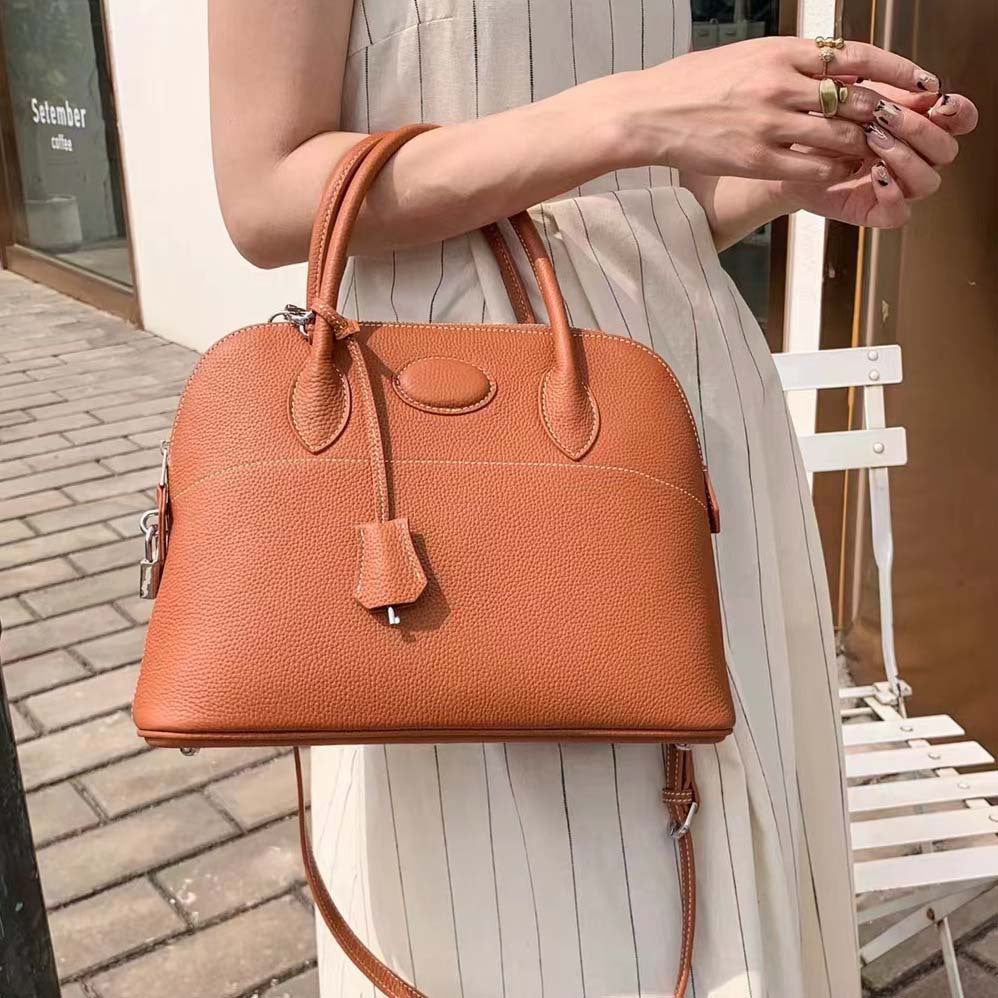 Women's Shell Fashion Simple Solid Color Leather Crossbody Bags