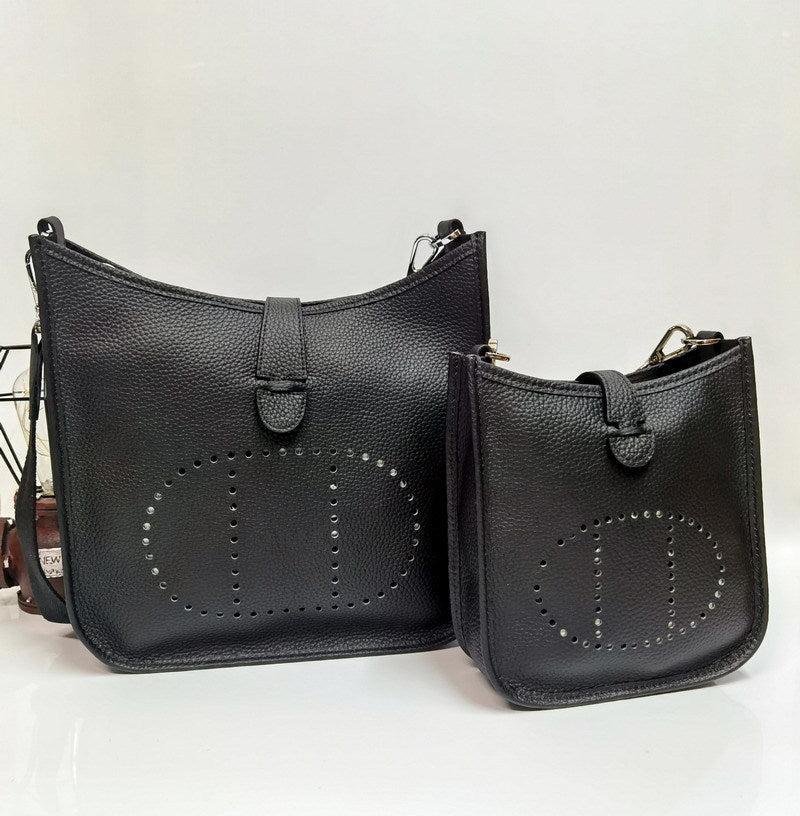 Women's & Men's & Layer Cowhide Lychee Pattern Handbags