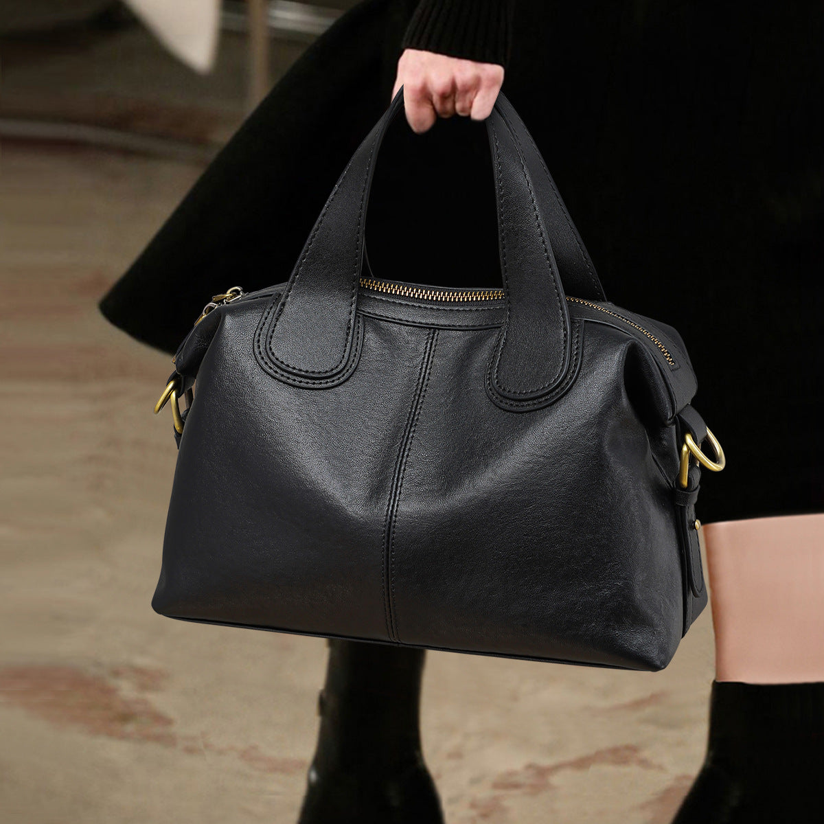 Graceful Women's Genuine Leather Large Capacity Handbags