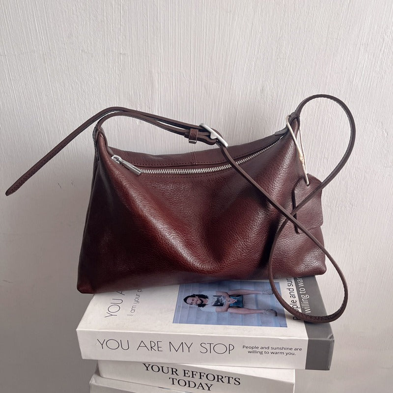 Leather Lightweight Vegetable Tanned Cowhide Underarm Shoulder Bags