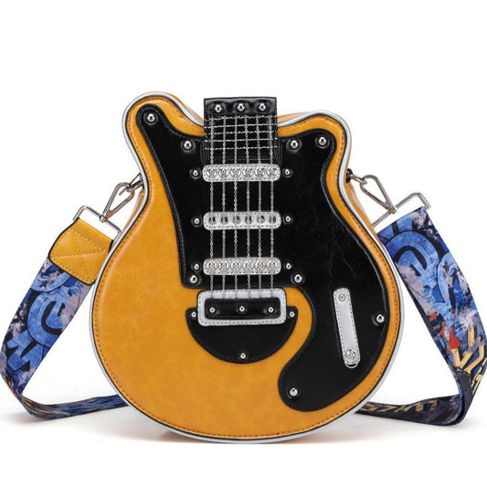 Women's Guitar Shape Handmade Personality Creative Crossbody Bags