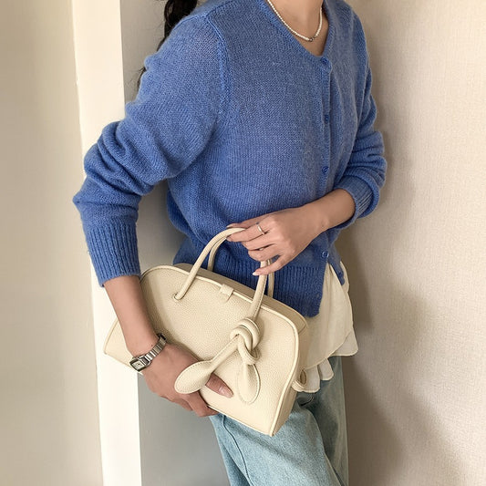 Women's Capacity Matte Leather Commuter Hand Niche Handbags
