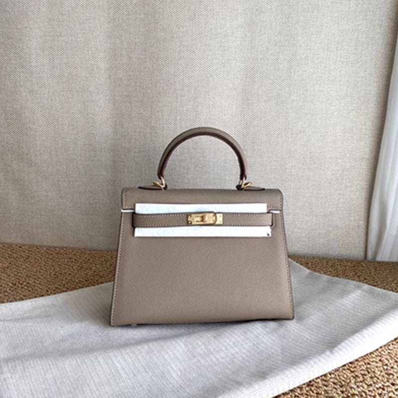 Women's Palm Print Genuine Leather Kelly Mini Bags