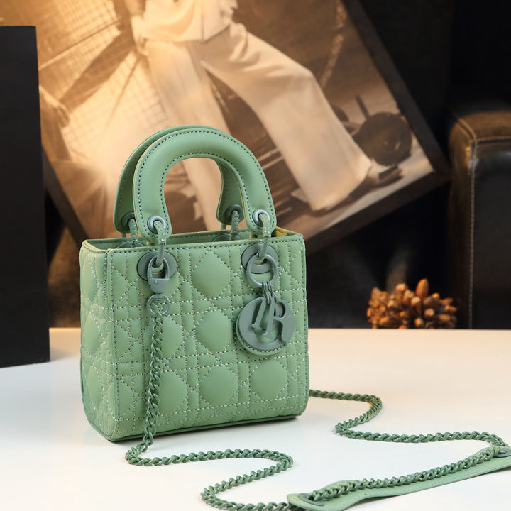 Women's Genuine Leather Diana High-grade Frosted Diamond Bags