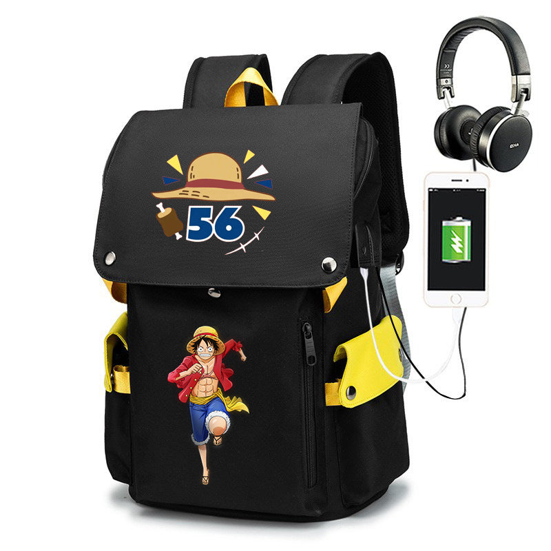 Piece Joint Name Cartoon Male Junior High Backpacks