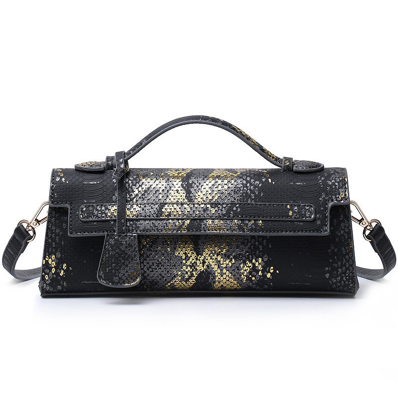 Women's Grain Texture Portable Light Luxury Snake Crossbody Bags