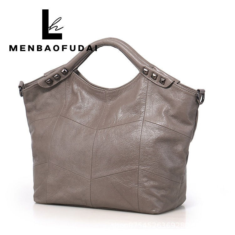 Women's Cute Lucky Genuine Leather Big Cowhide Handbags