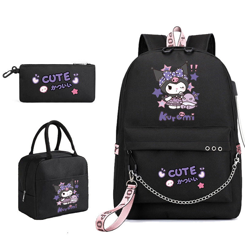 Clow Aglaia Pattern Lunch Pencil Three-piece Backpacks