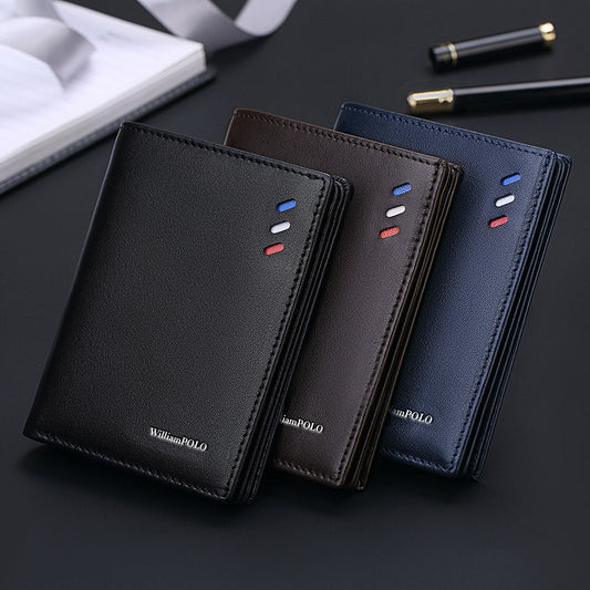 Men's Paul Genuine Leather Fashion Cattlehide Short Men's Wallets