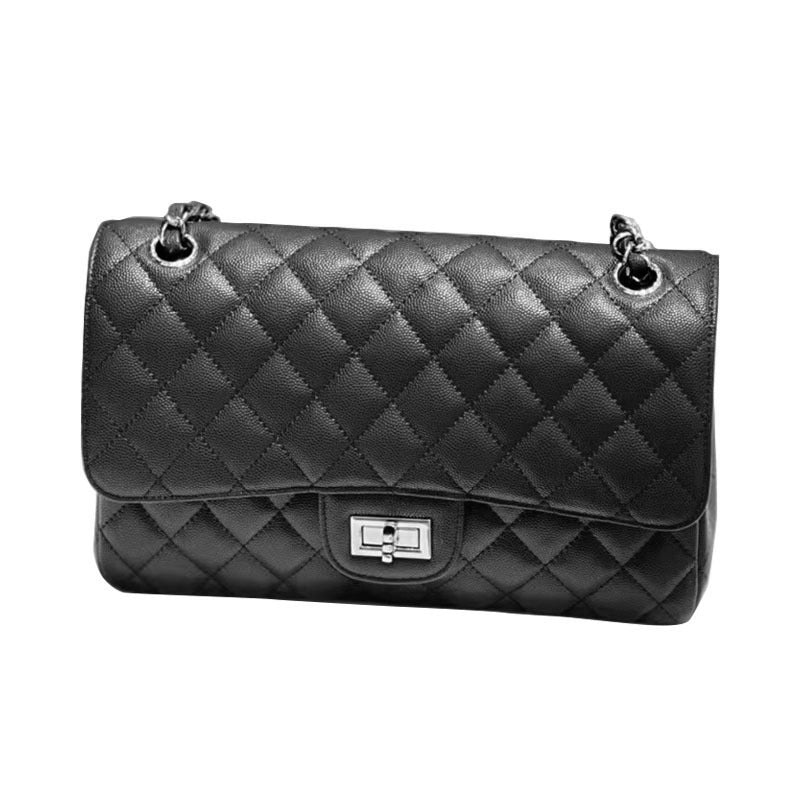Women's Classic Style Caviar Calfskin Diamond Pattern Shoulder Bags
