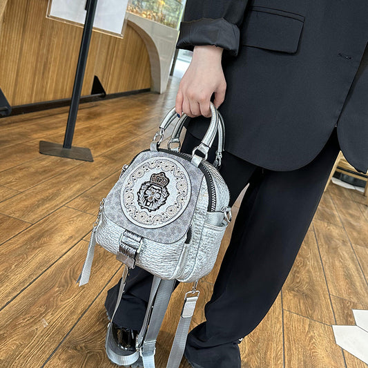 Women's High-grade Western Style Fashion Trendy Genuine Backpacks