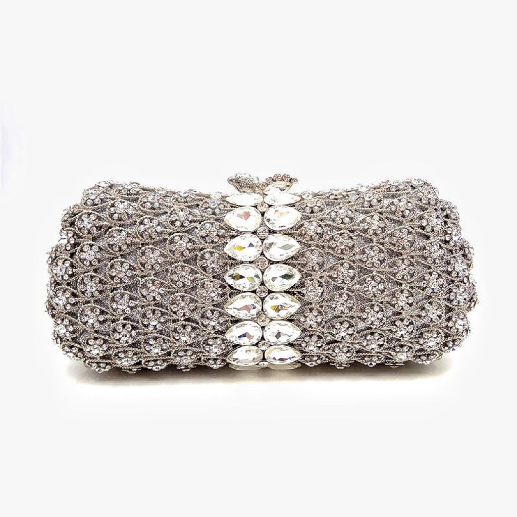 Women's Hollow Jeweled Dinner Banquet Rhinestone Clutch Evening Bags