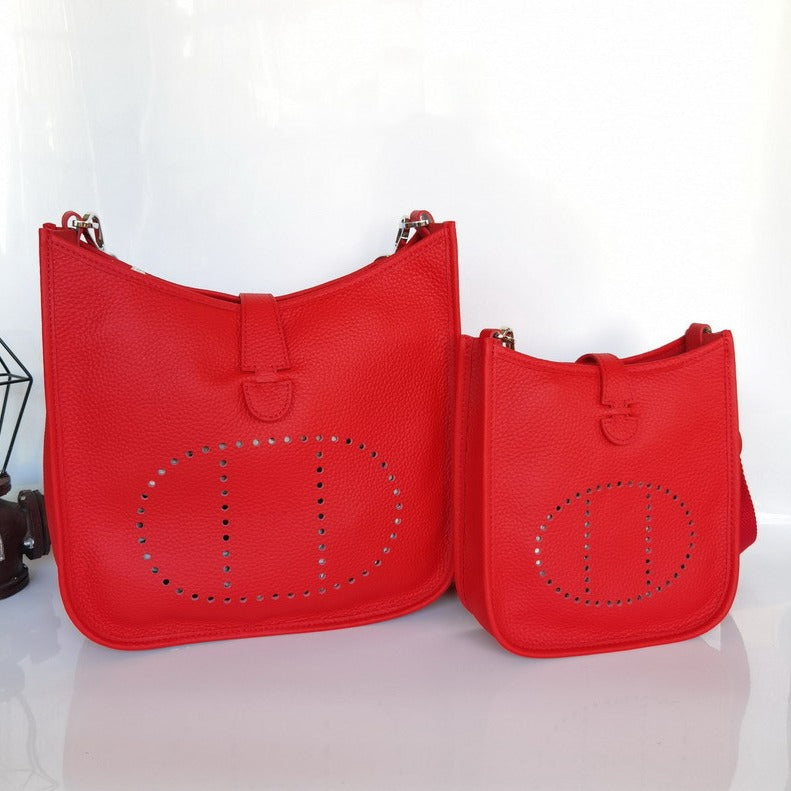 Women's & Men's & Layer Cowhide Lychee Pattern Handbags