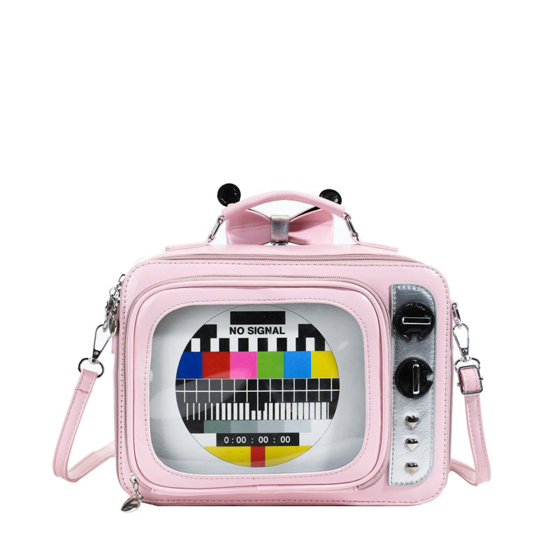 Women's Cartoon Large Capacity Retro Tv Shoulder Bags