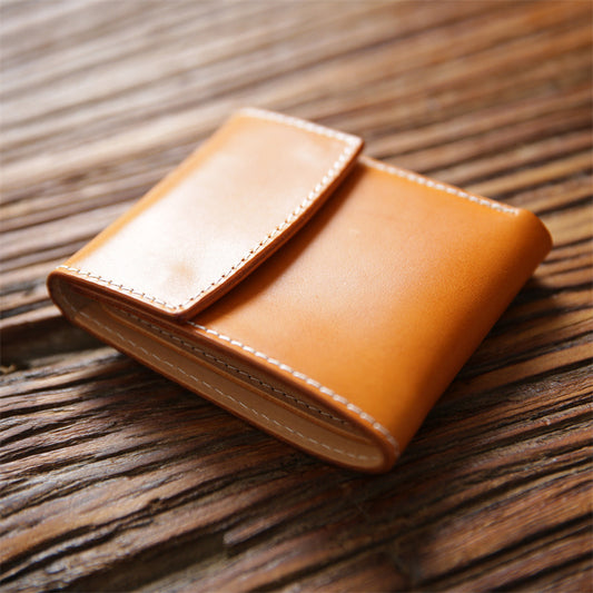 Men's Retro Short Genuine Leather First Layer Men's Wallets