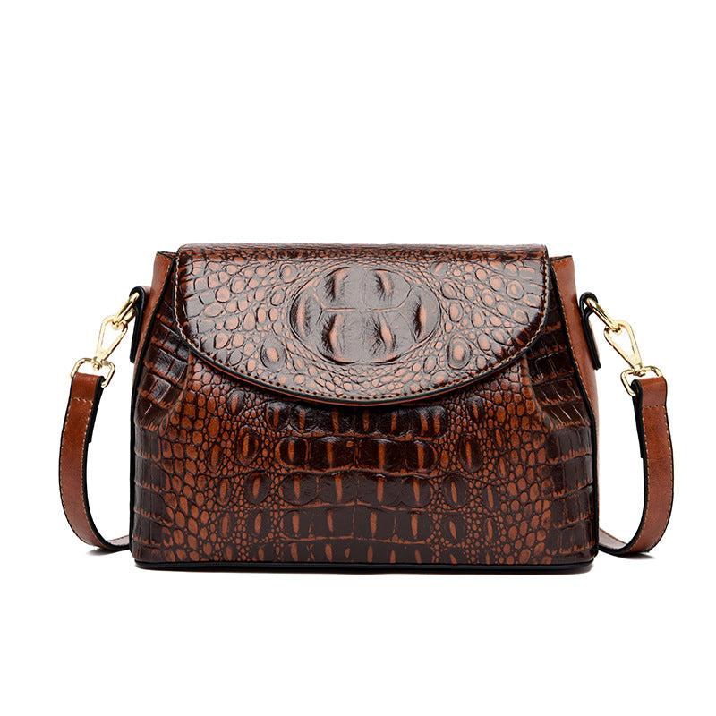 Women's Slouchy Versatile Graceful Crocodile Pattern Crossbody Bags