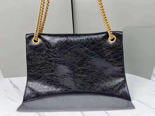 Women's Leather Oil Wax Large Capacity Chain Shoulder Bags