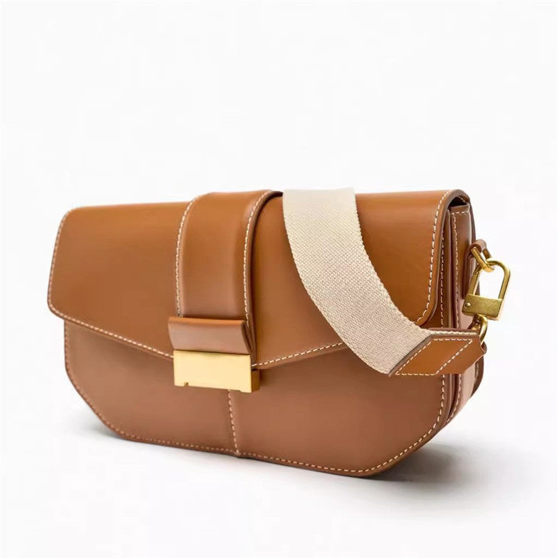 Women's Comfortable Spanish Saddle Simple Flip Crossbody Bags