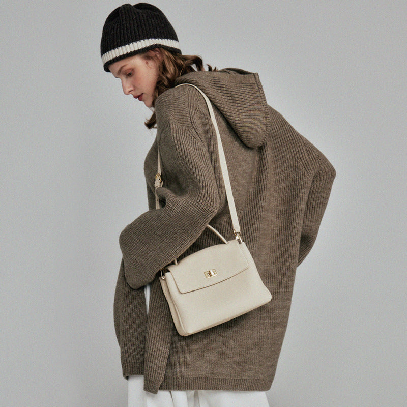 Women's Genuine Leather Fashion First Layer Cowhide Small Square Bags