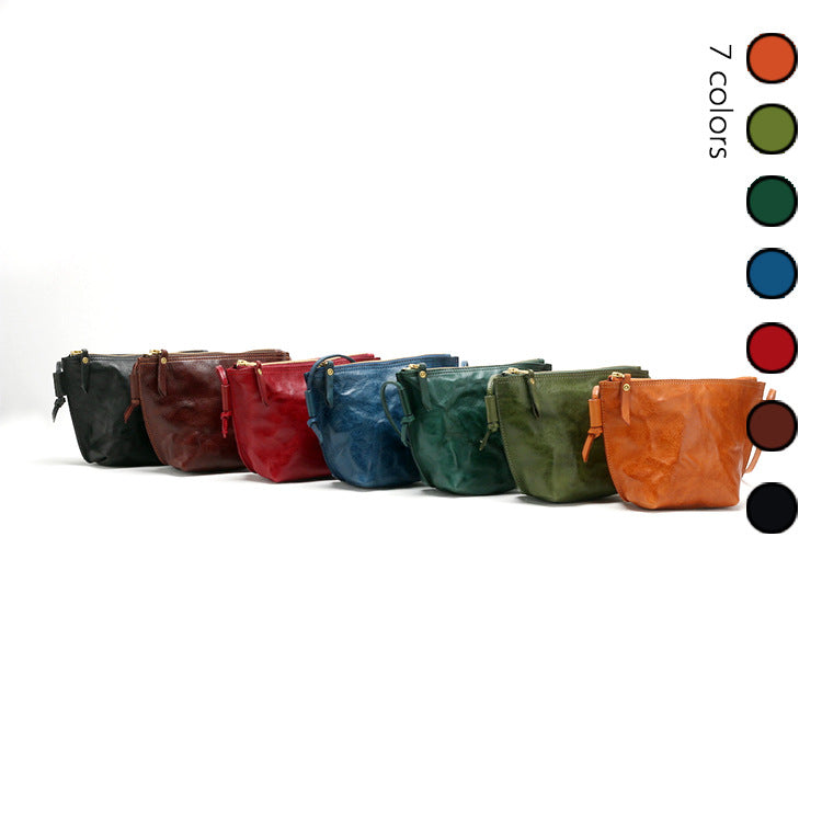 Women's Treasure First Layer Cowhide Retro Mini Crossbody Bags