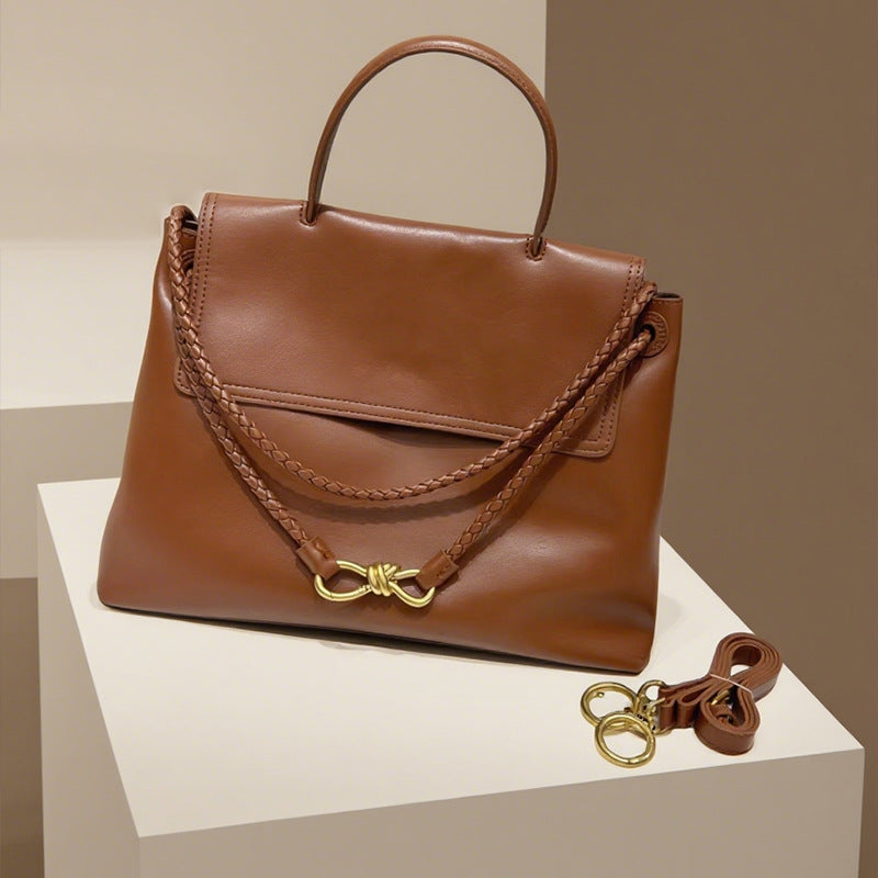 Cool Fashion Bow Gold Genuine Leather Buckle