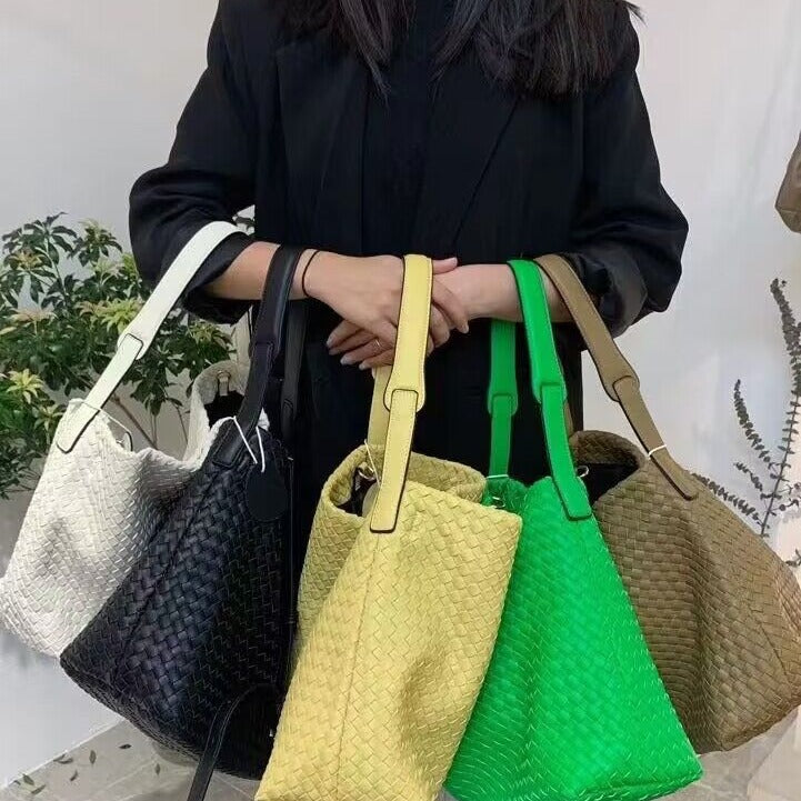Classic Pretty Women's Woven Big Fashion Shoulder Bags