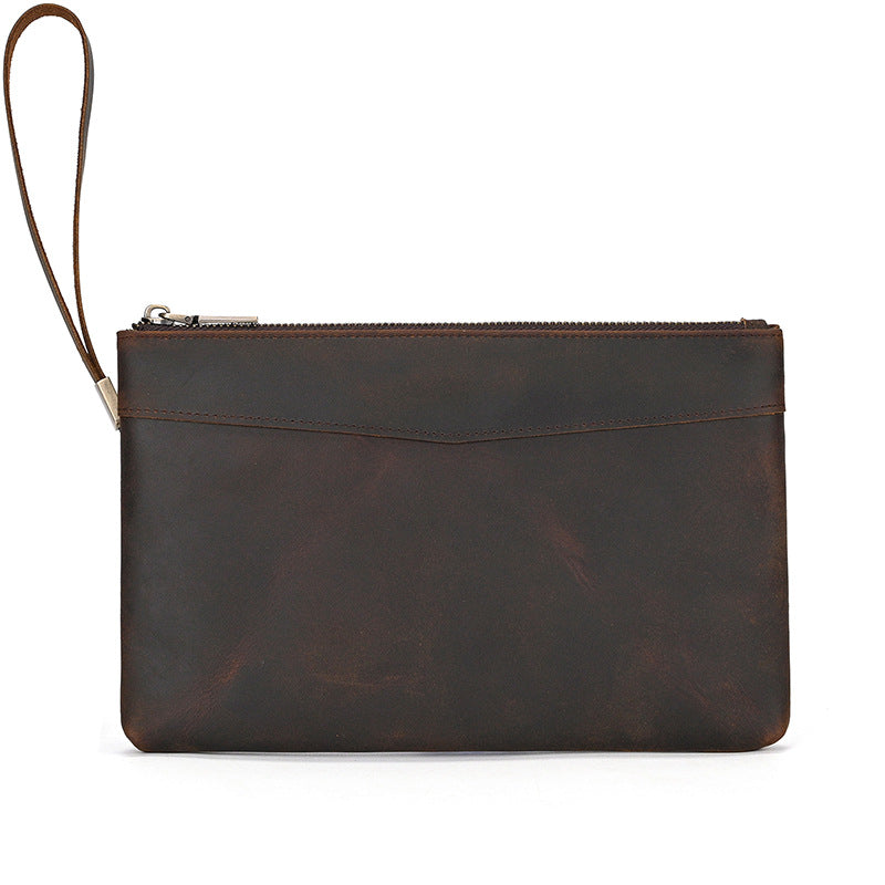 Men's Leather Clutch Retro First Layer Cowhide Men's Handbags