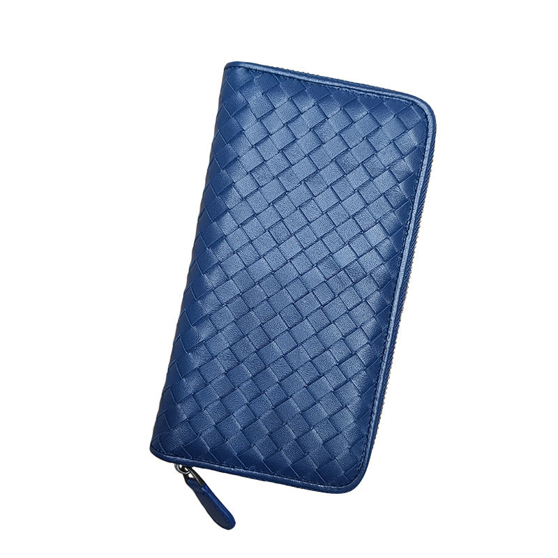 Women's & Men's & Long Genuine Leather Sheepskin Hand-woven Ladies Wallets
