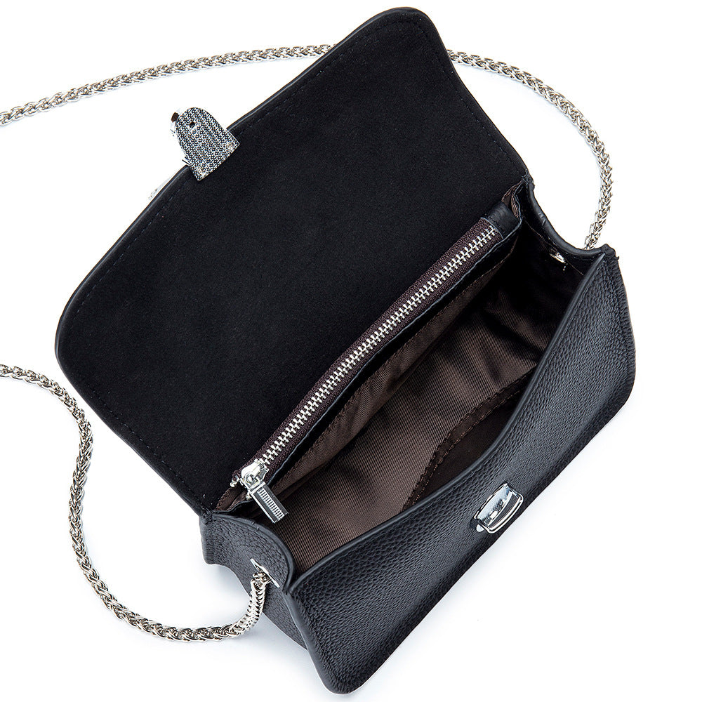 Women's Graceful Leather Horizontal Versatile Chain Bags