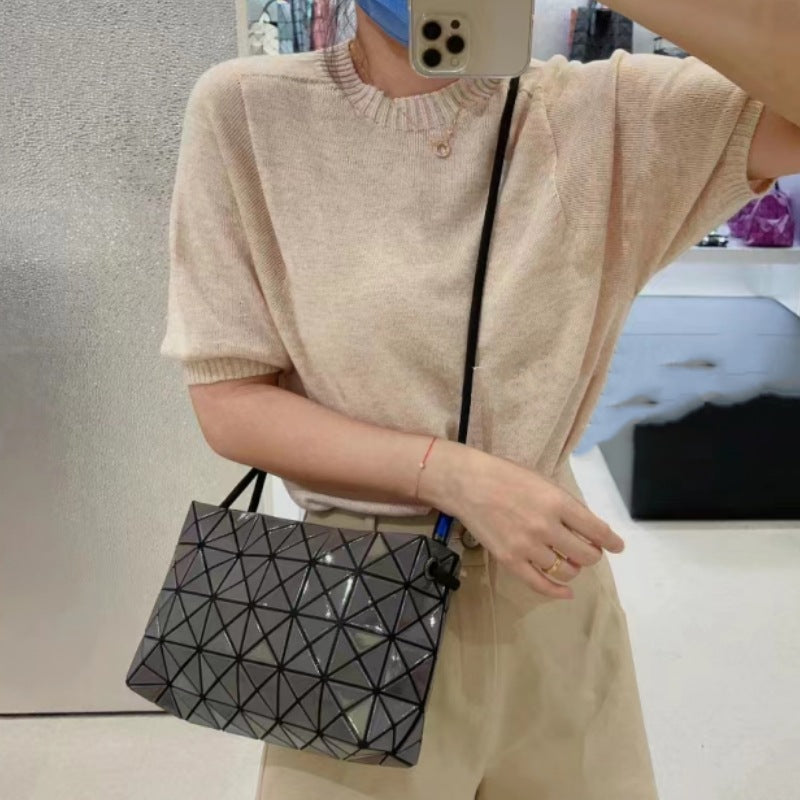 Women's Geometric Rhombus Single Life Box Shoulder Bags