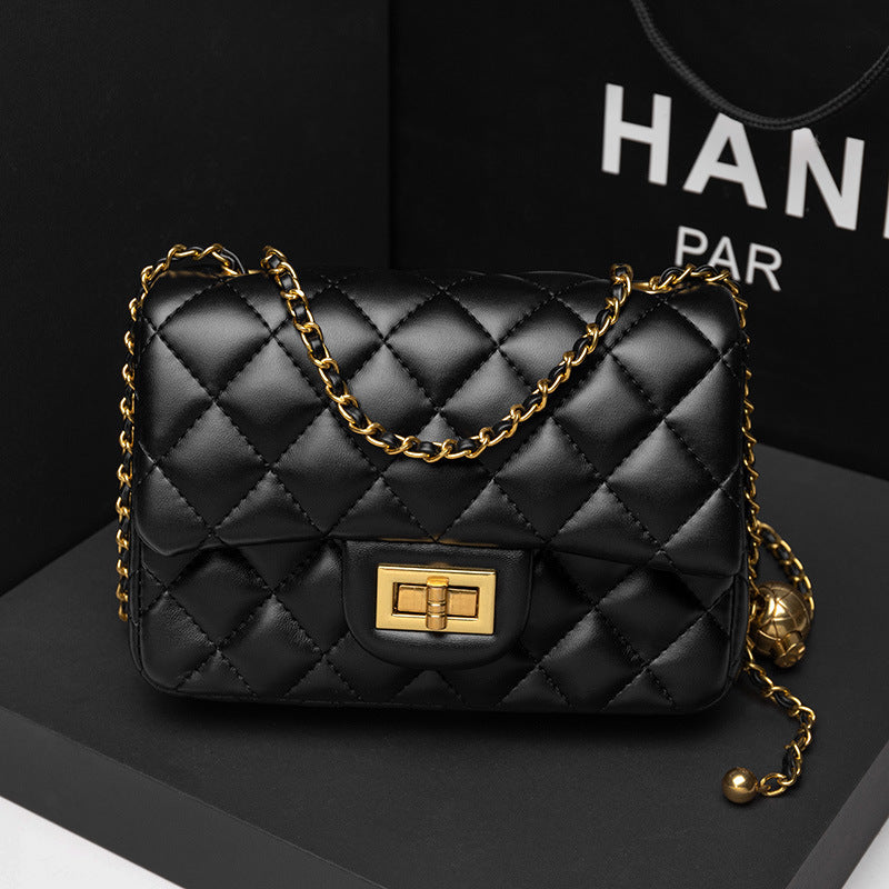 Women's Fat Korean Style Rhombus Chain Classic Crossbody Bags