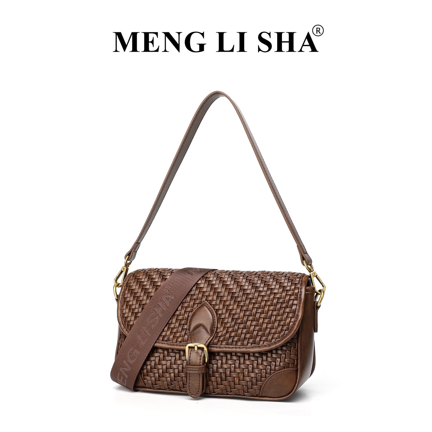Versatile Women's Niche Retro Hand-woven Baguette Shoulder Bags