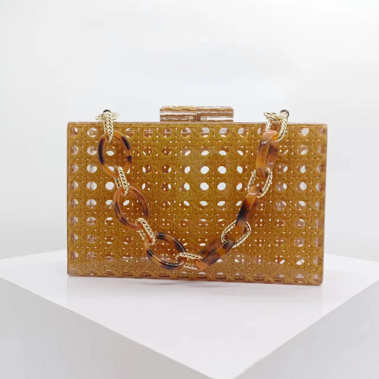 Women's Rattan Acrylic Clutch Wedding Fashion Evening Bags