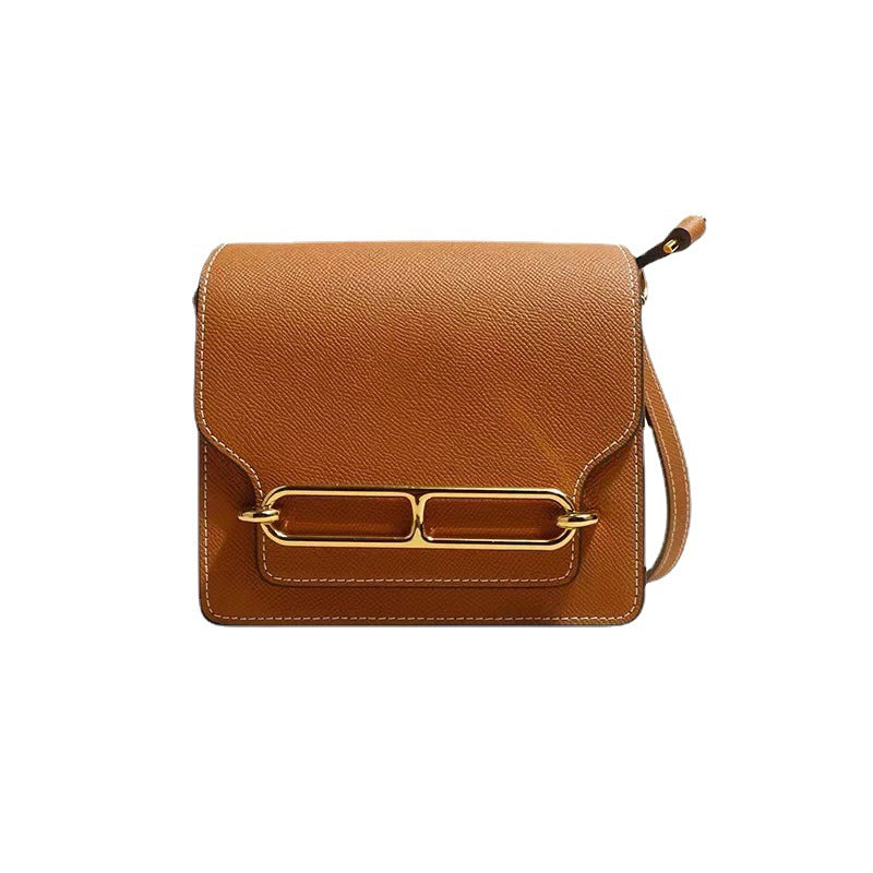 Trendy Classic Pig Nose Stewardess Cowhide Crossbody Bags