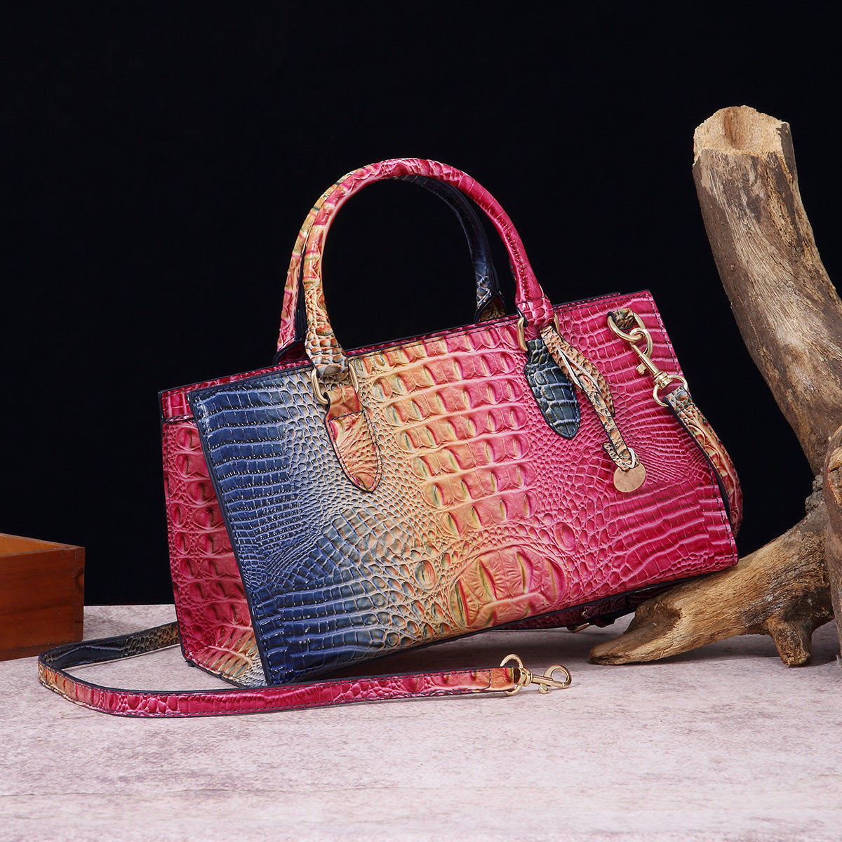 Women's Fashion Portable Retro Pattern Brahmin Handbags