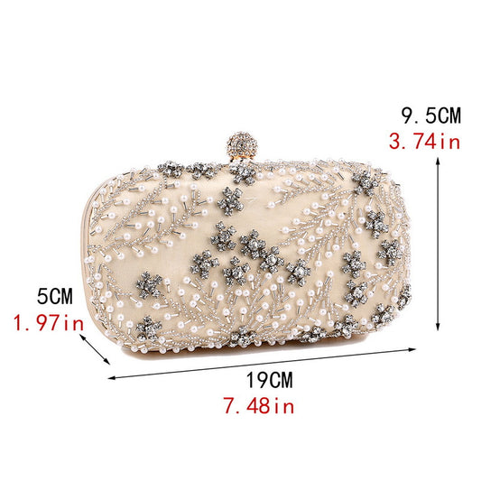 Women's Embroidered Dinner Dress Banquet Clutch Evening Bags