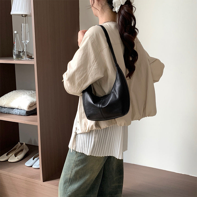 Fashion First Layer Vegetable Tanning Underarm Shoulder Bags