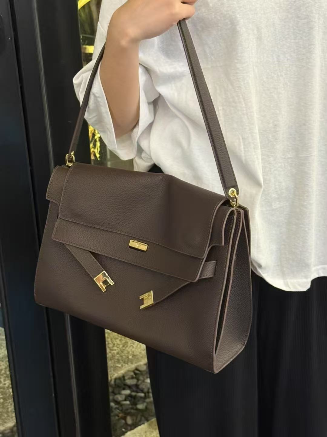 Autumn Manhattan Kelly Vintage Frosted Suede Layer Tote Bags