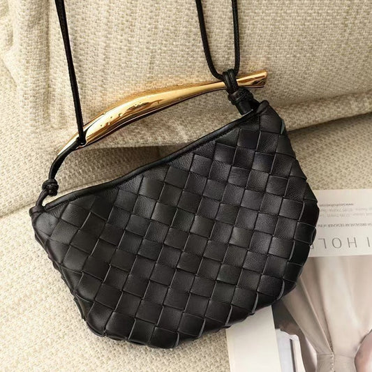 Niche Mini Sardine Authentic Leather Weave Handbags