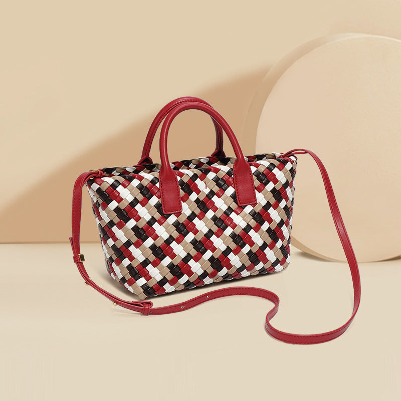 Women's Woven Vegetable Basket Portable Trendy Wild Niche Shoulder Bags