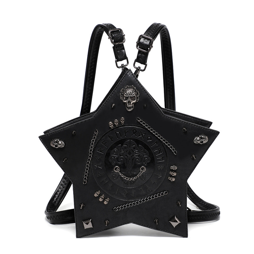 Women's Trendy Female Gothic Embossed Niche Backpacks