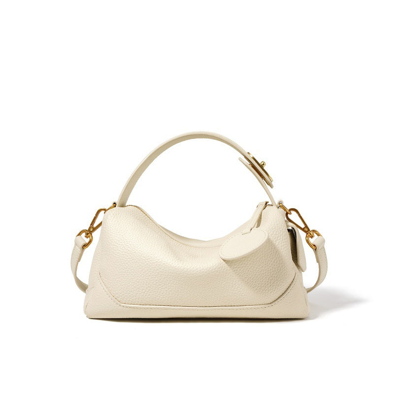 Women's High-grade Boston Pillow First Layer Cowhide Bags