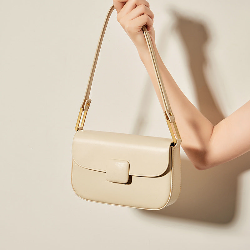 Women's French Style Underarm High-grade Summer Genuine Shoulder Bags