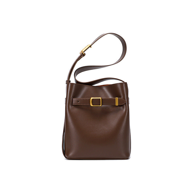 Women's Fashion Cattlehide Leather High-grade Design Commuter Shoulder Bags