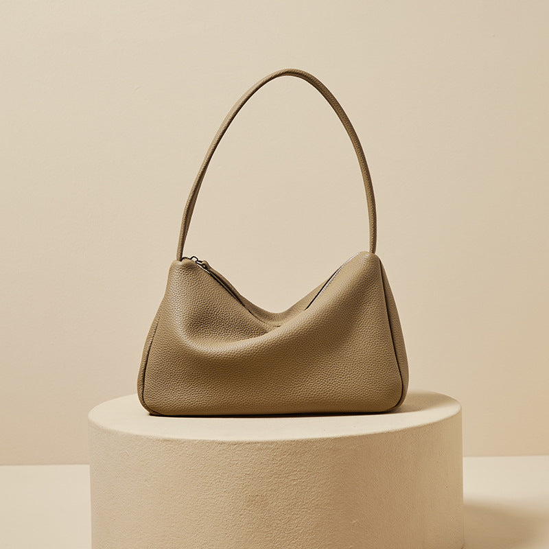 Women's First Layer Cowhide French Underarm Advanced Bags