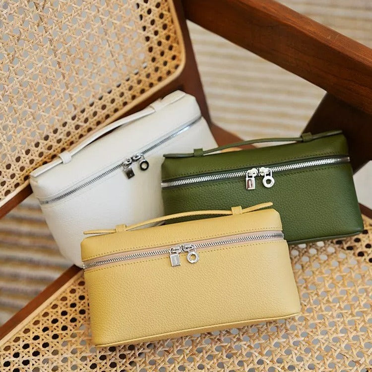 Women's Handmade First Layer Cowhide Lunch Box Bags