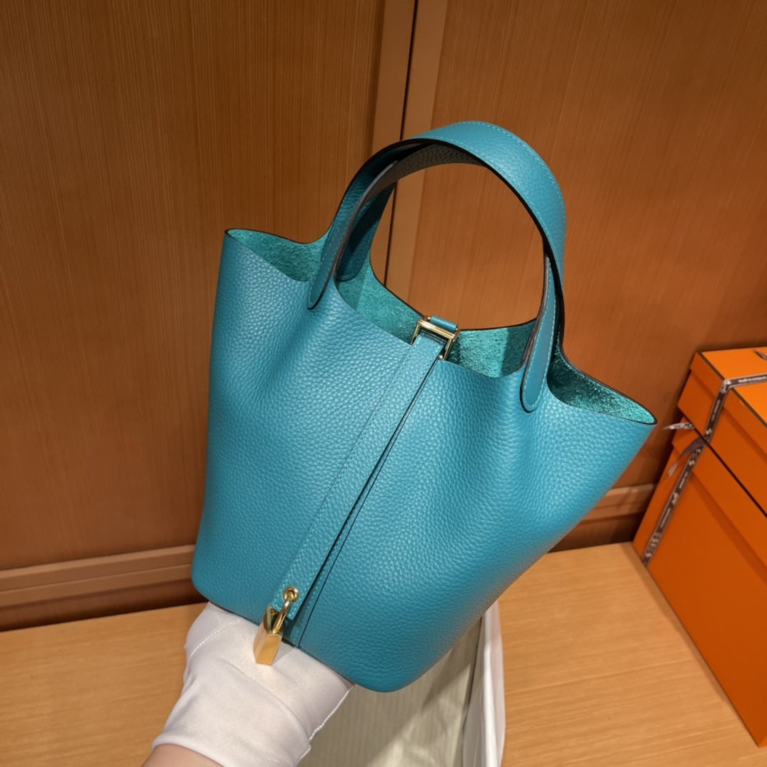 Women's Vegetable Basket Genuine Leather Niche Advanced Mother Handbags
