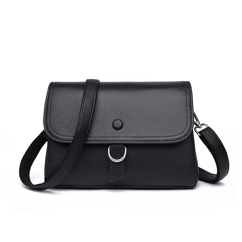 Women's Fashionable Solid Color Genuine Leather Texture Crossbody Bags