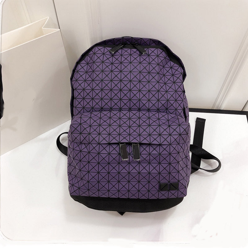 Women's Geometric Rhombus Large Capacity Silicone Checked Bags