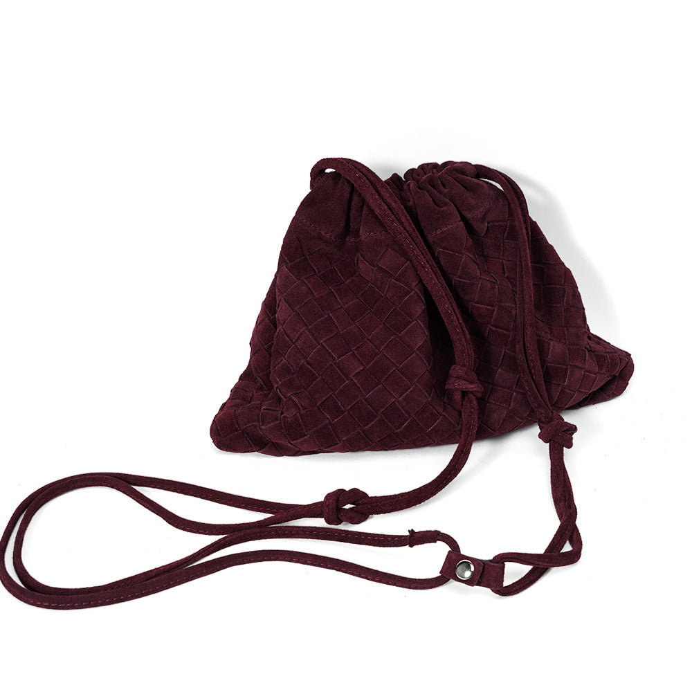 Women's Leather Woven Carrying High Sense Light Shoulder Bags